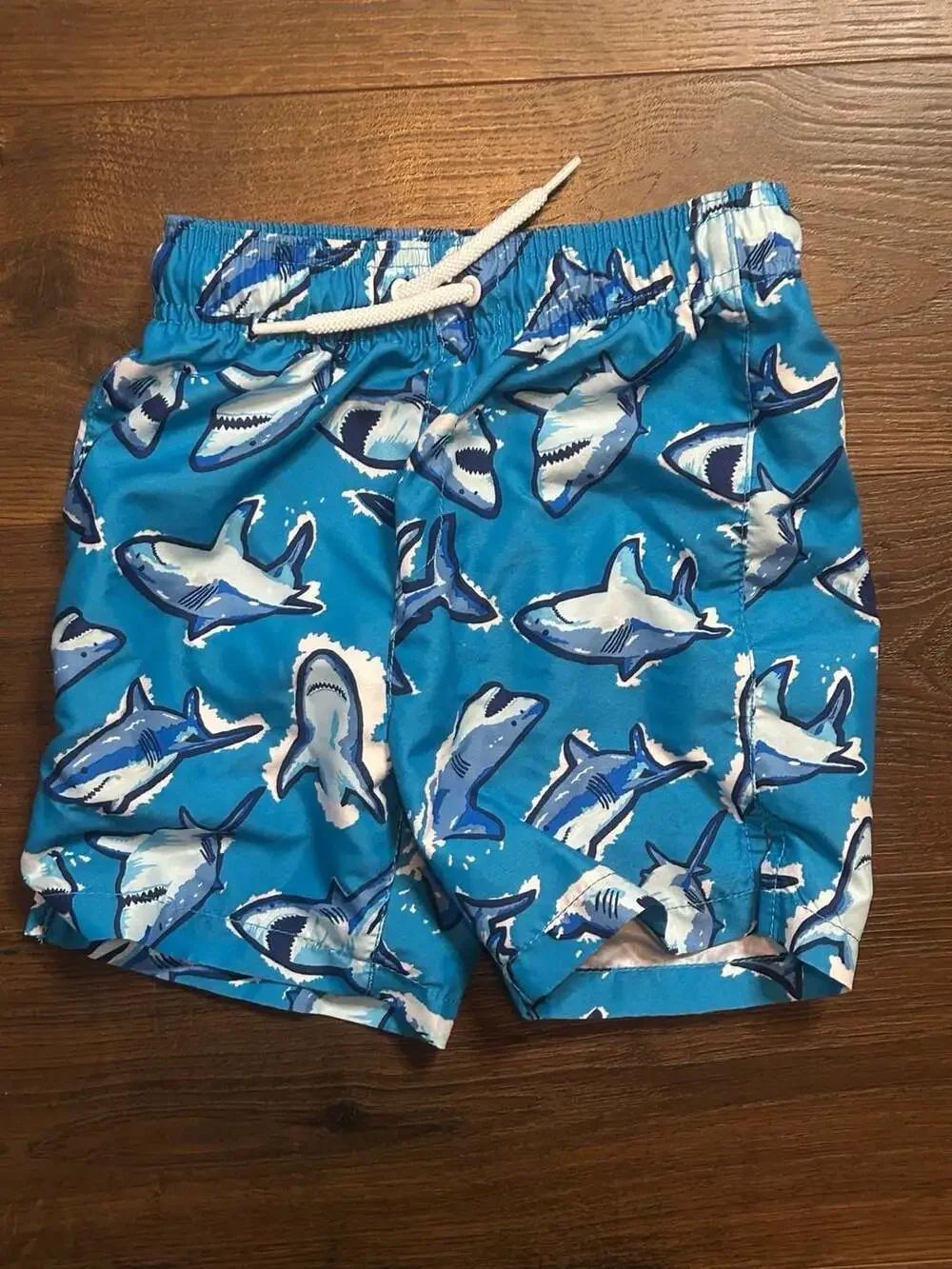 Place Sport Toddler Boys Shark Print 2-Piece Rashguard and Swim Trunks Set